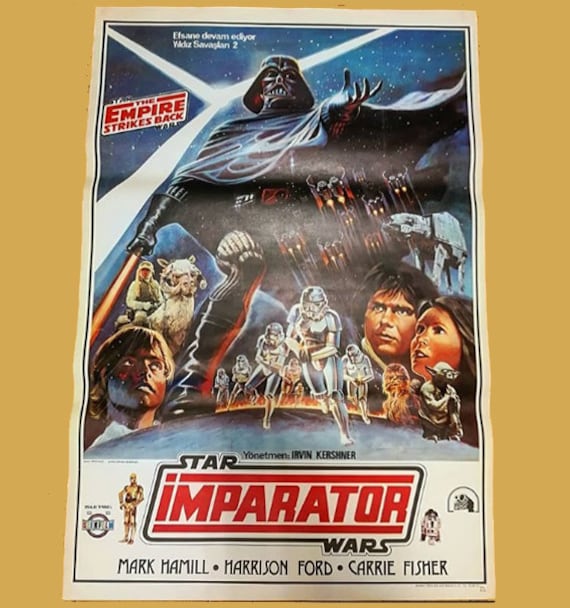 Star Wars the Empire Strikes Back Original Turkish Poster 1977 - Etsy