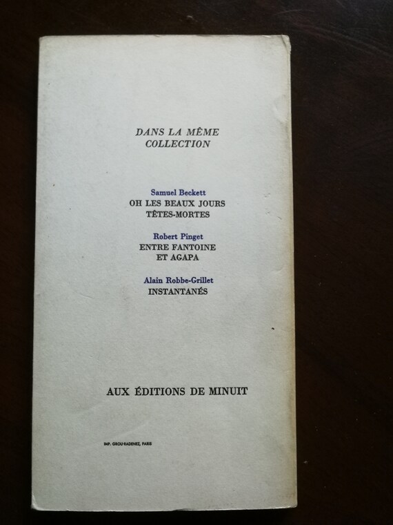 1970 Samuel Beckett Premier Amour First Edition Etsy Finland
