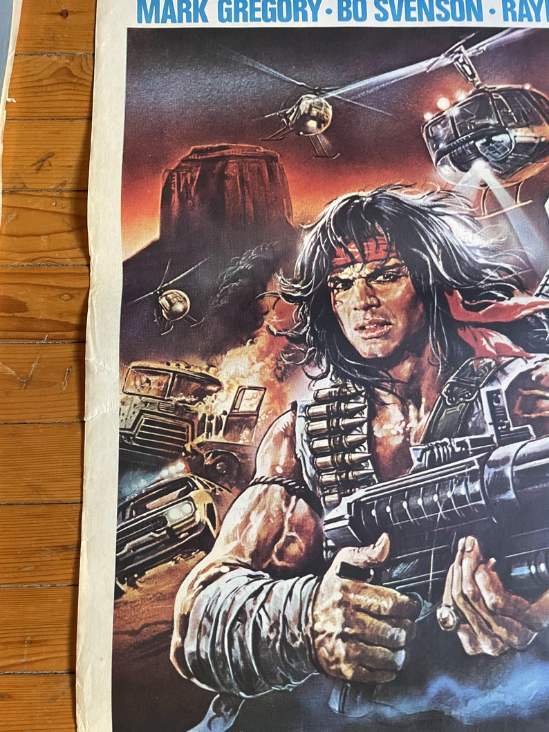 1983 Thunder Original Turkish Movie Poster.vintage War Action Movie ...