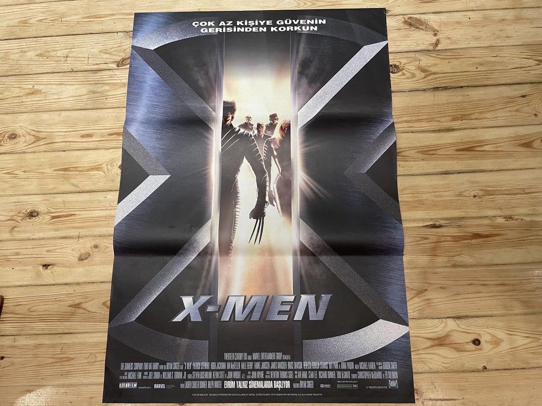 2000 X men Original One Sheet Movie Poster Vintage Poster Artwork 2000-x-men-original-one-sheet-movie-poster-vintage-poster-artwork