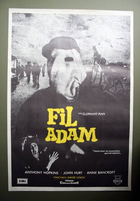 the elephant man CLASSIC B//W MOVIE POSTER anthony hopkins 1980 DRAMA 24X36