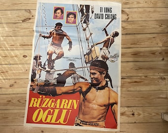 Da Hai Dao Turkish Edition Movie Poster. Martial Arts Movie. 1973. Vintage Original Movie Posters. Original Film Art
