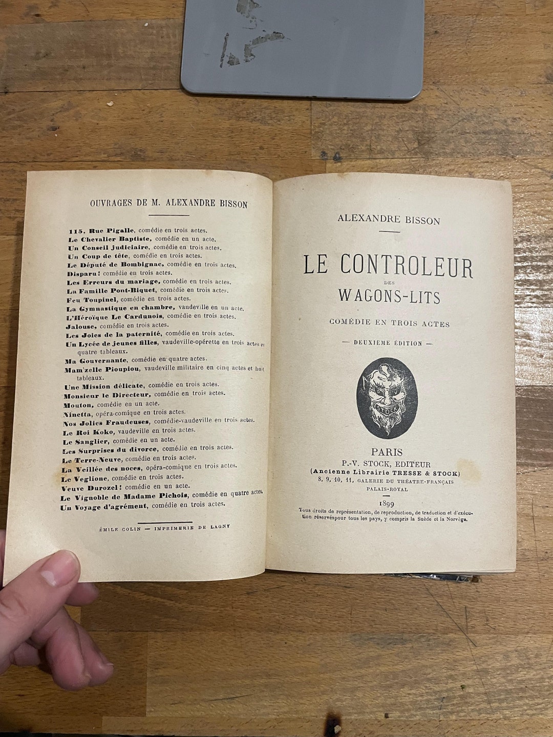 Comedy in Three Acts. Le Controleur Des Wagons-lits. 1899. Alexandre ...