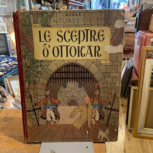 1949- Hergé – Les Aventures de Tintin – Le sceptre d’Ottokar – B3 – Édition 1949 Livre de Collection