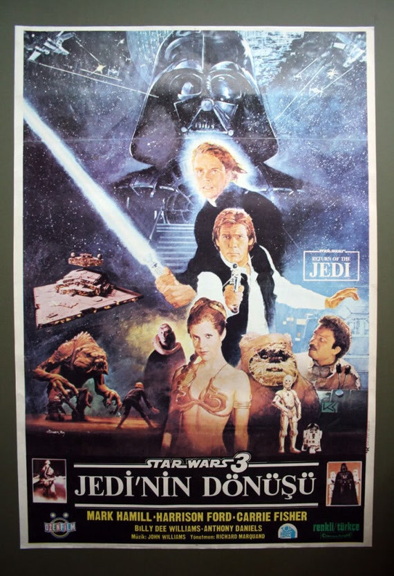Star Wars Return of Th Jedi 1983 Original Turkish One Sheet Movie
