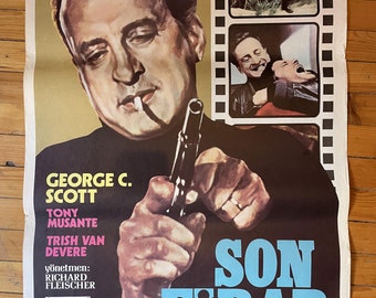 ポスター　アート　映画　トルコ 1971 ラストラン オリジナルトルコアクション映画ポスター ジョージ C