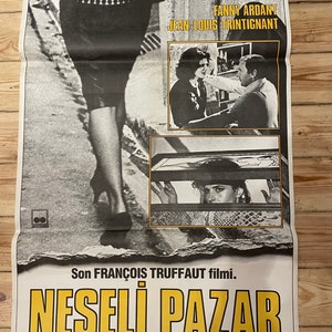 Confidentially Yours Turkish Edition Movie Poster. François Truffaut (1983) Vintage Original Movie Posters. Original Film Art