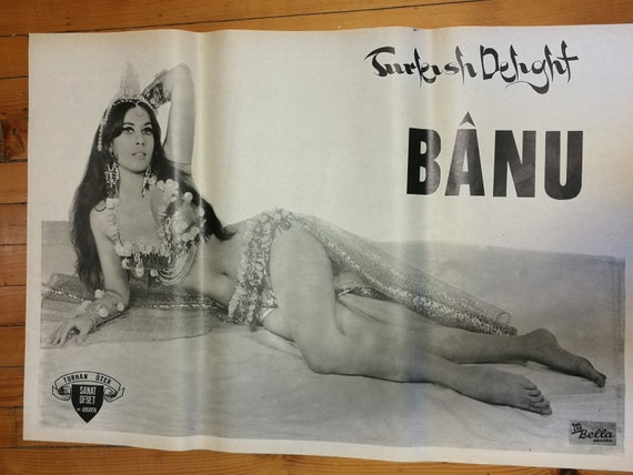 Turkish Delight Banu One Sheet 60's Turkish Belly Dancer Poster. SEXY Erotic Poster.