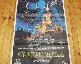 Star Wars A New Hope Original Turkish One Sheet Movie Poster. 1977