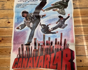 1980 cult karate poster, martial arts combat original vintage poster, karate poster,vintage movie poster