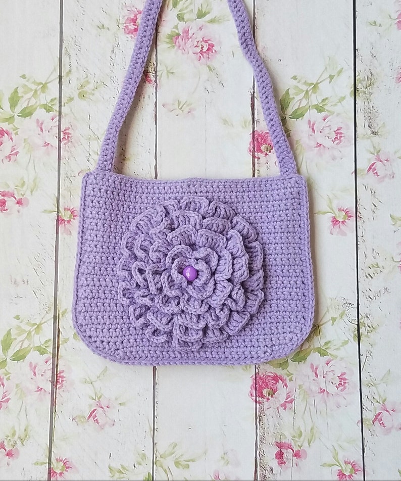 Bag for girl bag for doll crochet bag handbag flower bag doll | Etsy