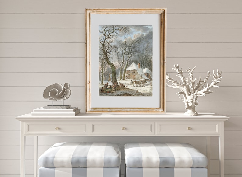 WADORN Weihnachtsland Blechschild 20x30cm - Vintage Wanddekor Winter Motiv