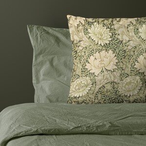 William Morris Chrysanthemum Pattern created in 1877 Printed Pillow