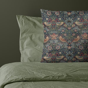 William Morris Vintage Strawberry Thief weave Pattern created in c.1936 Printed Pillow Case