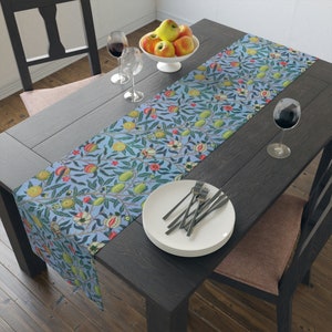 William Morris Vintage Fruit Pattern Pillow printed Table Runner
