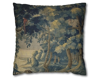 Antique Dutch Landscape Verdure Created between c.1660 -1700 Printed Pillow Case