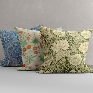 William Morris Chrysanthemum Pattern created in 1877 Printed Pillow Case