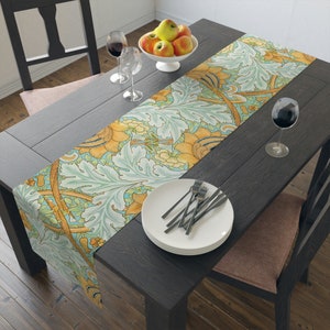 William Morris&#39;s St.James 1881 famous pattern printed Table Runner