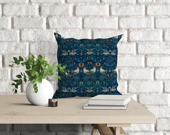 William Morris's Birds famous pattern created in 1877-8 Printed Pillow