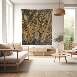 Antique Dutch Tapestry Created ca. 1488-1501 Printed Wall Tapestry