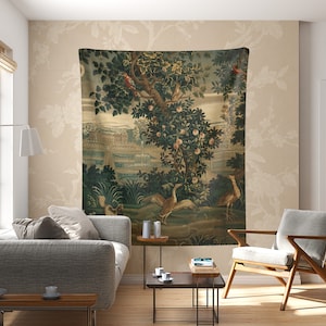 Antique French Verdure Abundance Garden created in the 18th century Wall Tapestry