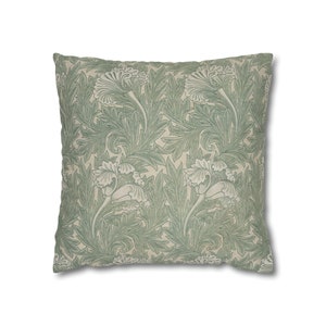 William Morris Vintage Tulip Famous Pattern created in 1875 Printed Pillow Case