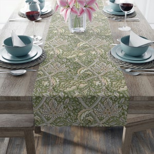 William Morris Vintage Pattern created between 1917-1925 Printed Table Runner