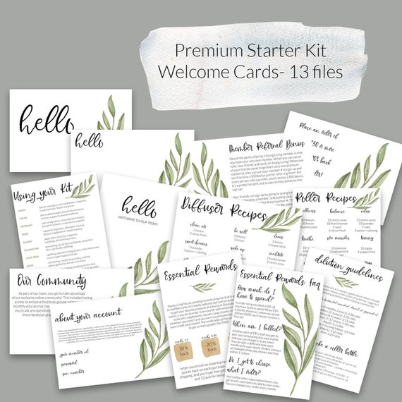 Young Living Starter Kit Welcome Cards | Etsy