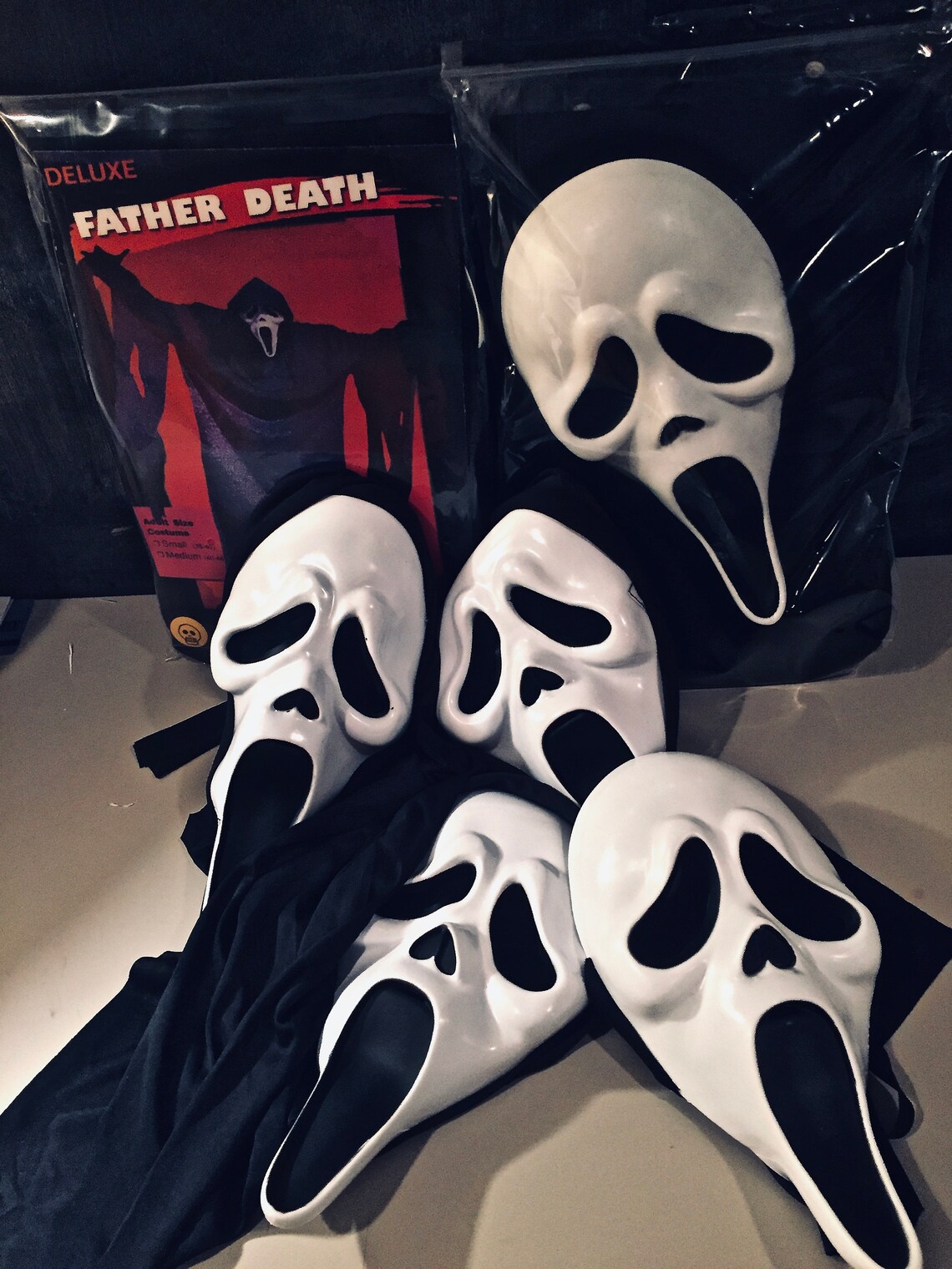 Scream Costume Father Death With Robe TWO Masks Knife and Etsy Ireland