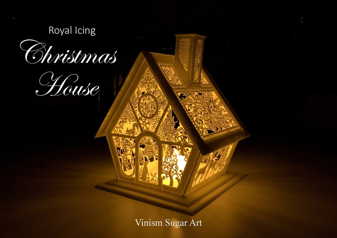 Christmas House Template for Youtube Tutorial - Etsy
