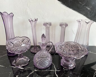 Purple Depression Glass - Etsy