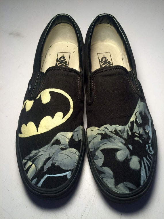 Buy Hand Painted Batman Vans Slip Ons Online in India Etsy