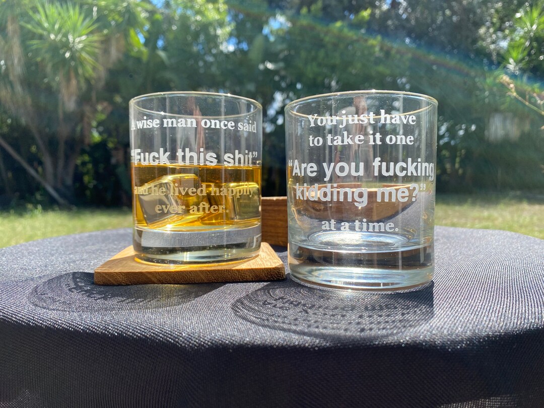 Funny Whiskey Glasses fck This Etsy