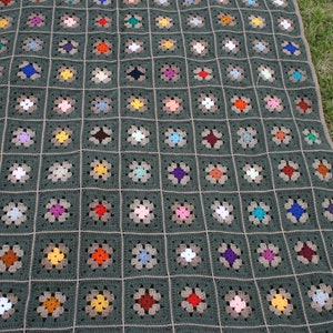 crochet blanket, crochet bed throw, granny square blanket, crochet afghan, acrylic blanket, handmade blanket,