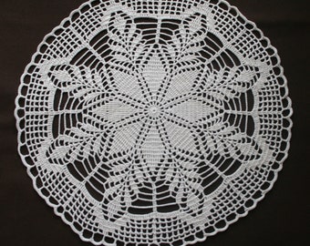 round crochet doily, lace doily, ecru napkin, napkin 28 cm, crochet tablecloth, lace tablecloth, ecru tablecloth