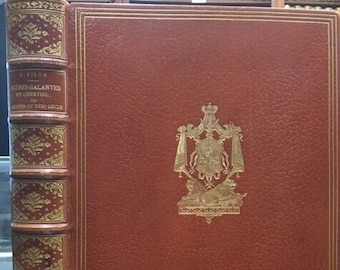 1909 French Erotica Art Book, Limited Edition Leather Binding