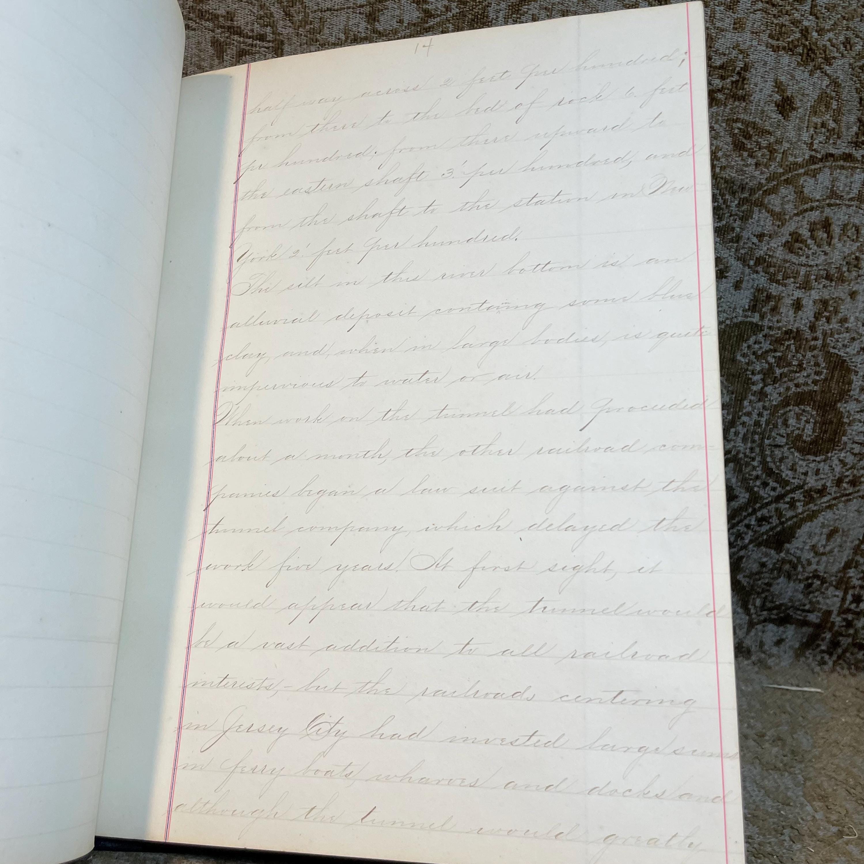 The Hudson River Tunnel. Manuscript — photograph 6.