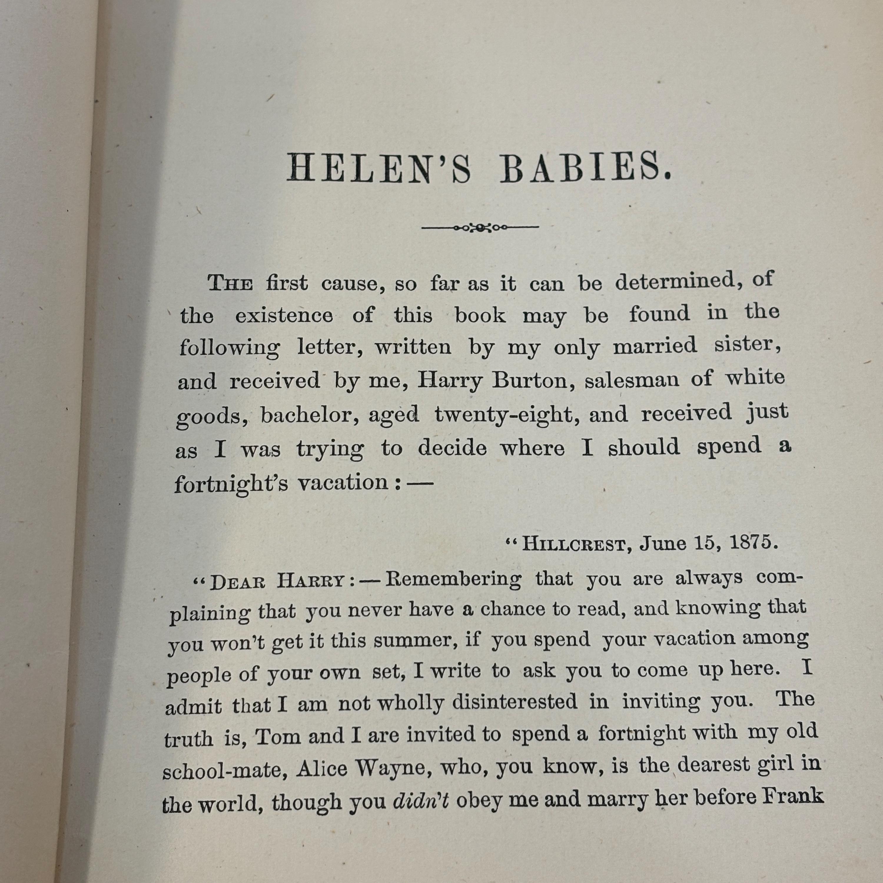 Helen's Babies, with Some Account of Their Ways, Innocent, Crafty, Angelic, Impish, WITCHING, and Repulsive. Also, a Partial Record of their Actions during Ten Days of their Existence — photograph 8.