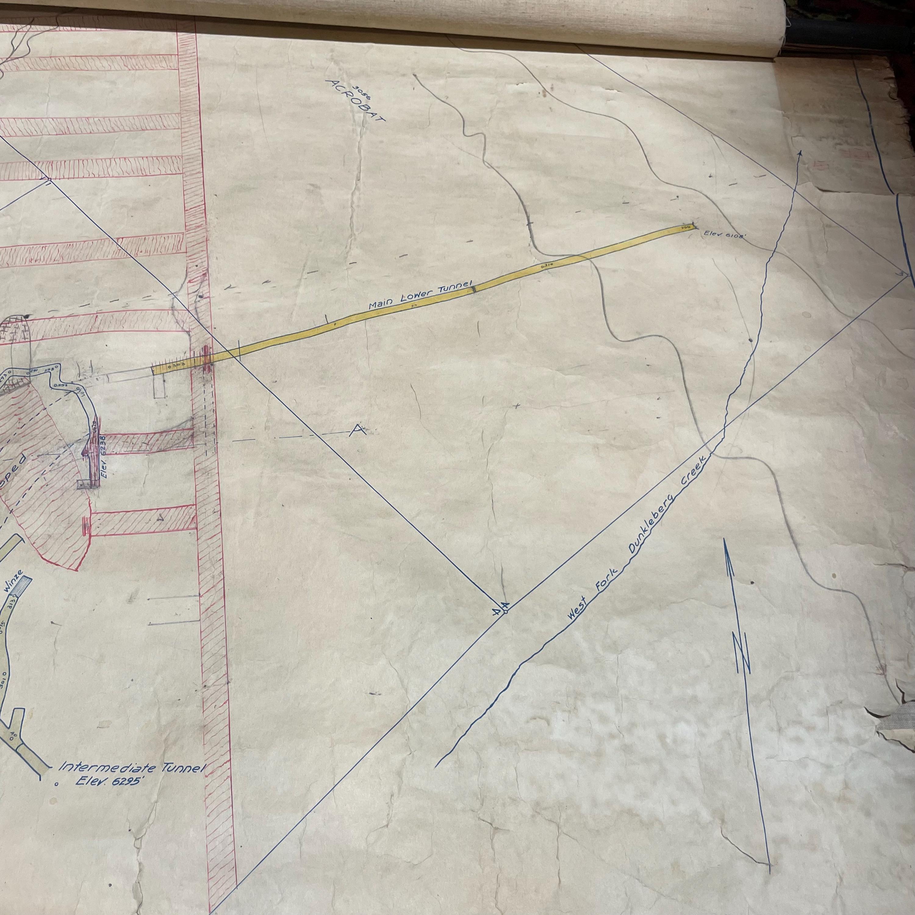 Three (3) Linen Backed Mining Maps from the Dunkleburg Mining District in Granite County, Montana — photograph 3.