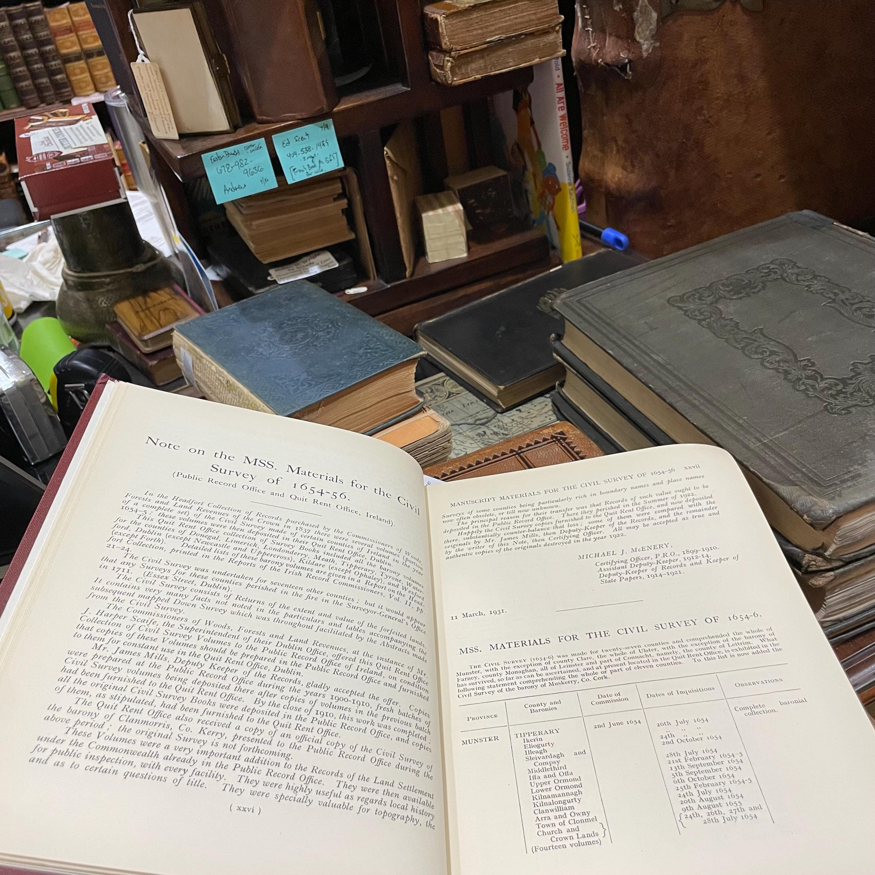 The Civil Survey A.D. 1654 - 1656 Counties of Donegal, Londonderry and Tyrone Vol. III With the Returns of Church Lands for The Three Counties. Irish Manuscripts Commission. — photograph 10.