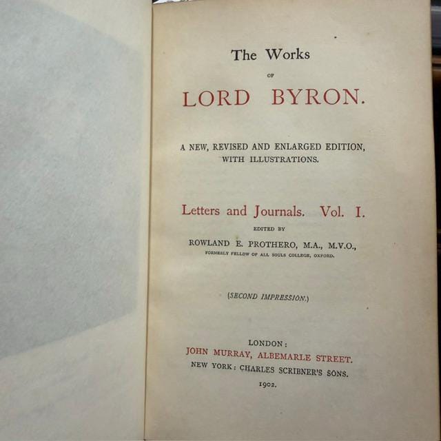 The Works of Lord Byron; New, Revised and Enlarged Edition, With Illustrations. 6 Vols., Second Impression — photograph 2.