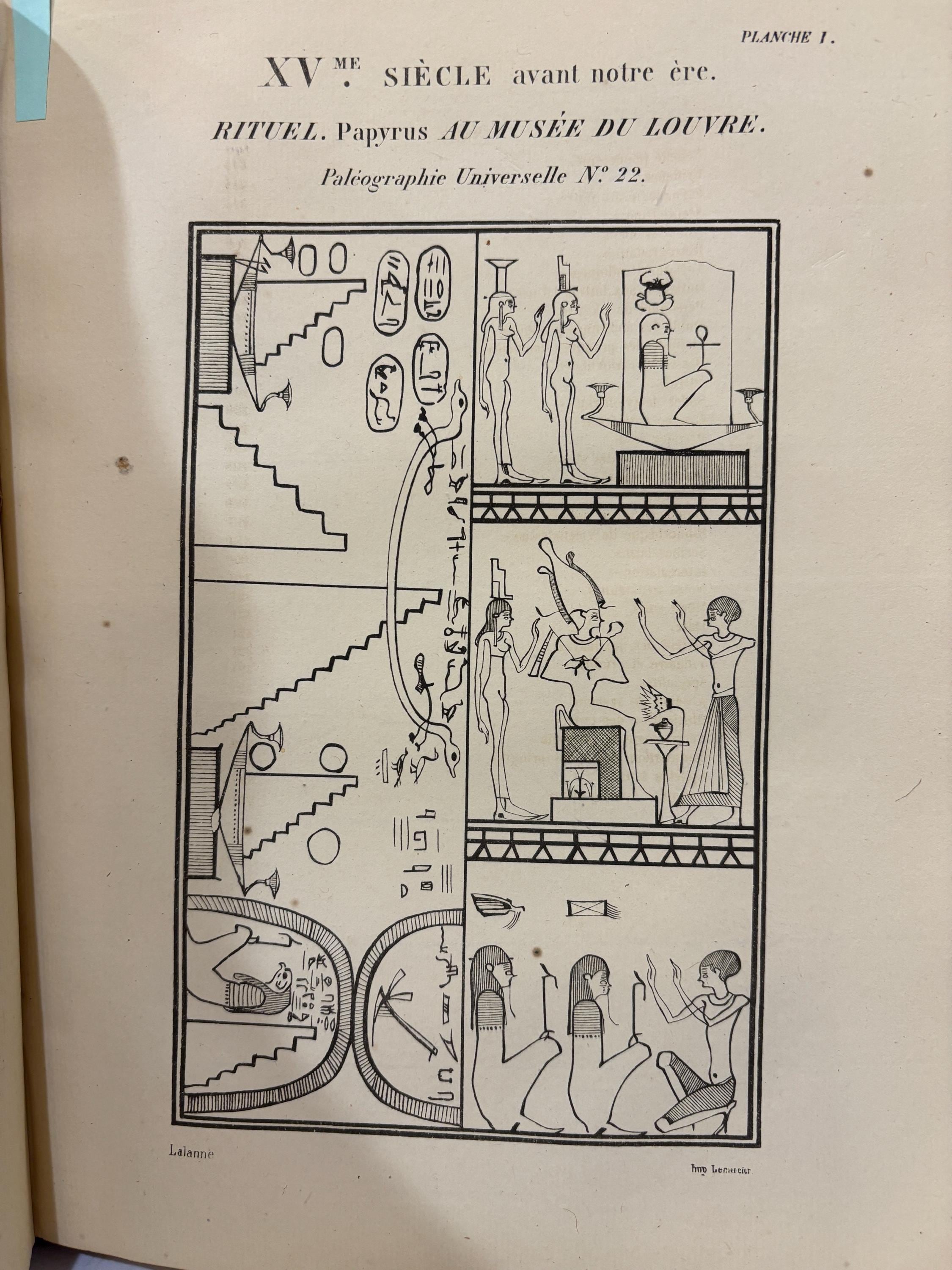 Dactylologie et Langage Primitif restitués d’après les monuments. Translated: Dactylology and Primitive Language restored from the monuments. French Language, 61 plates, 2 in Color — photograph 7.