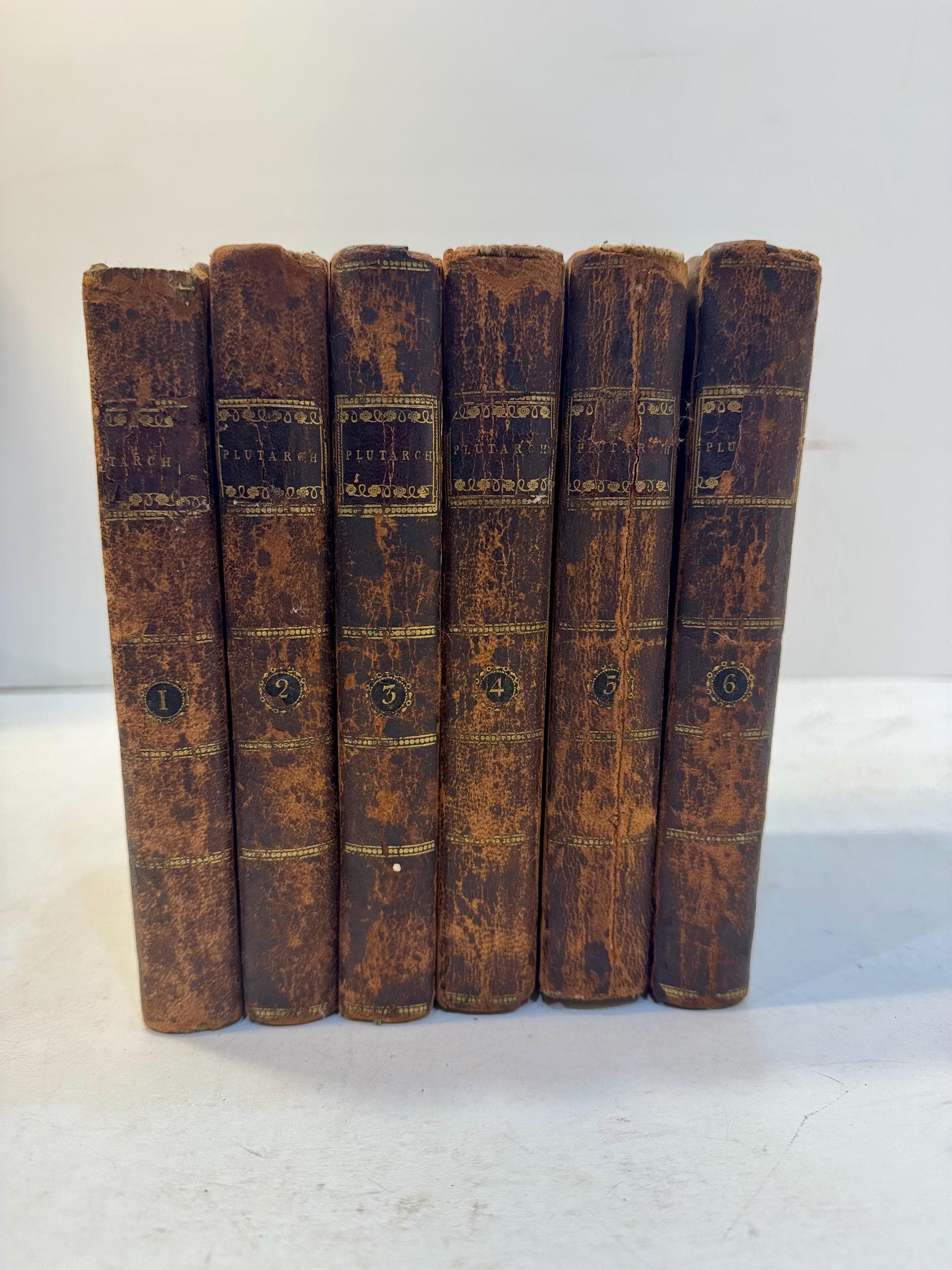 Plutarch's Lives, Translated from the Greek, John & William Langhorne, New Edition, 6 Volumes, Historical Notes, 1794 — photograph 2.