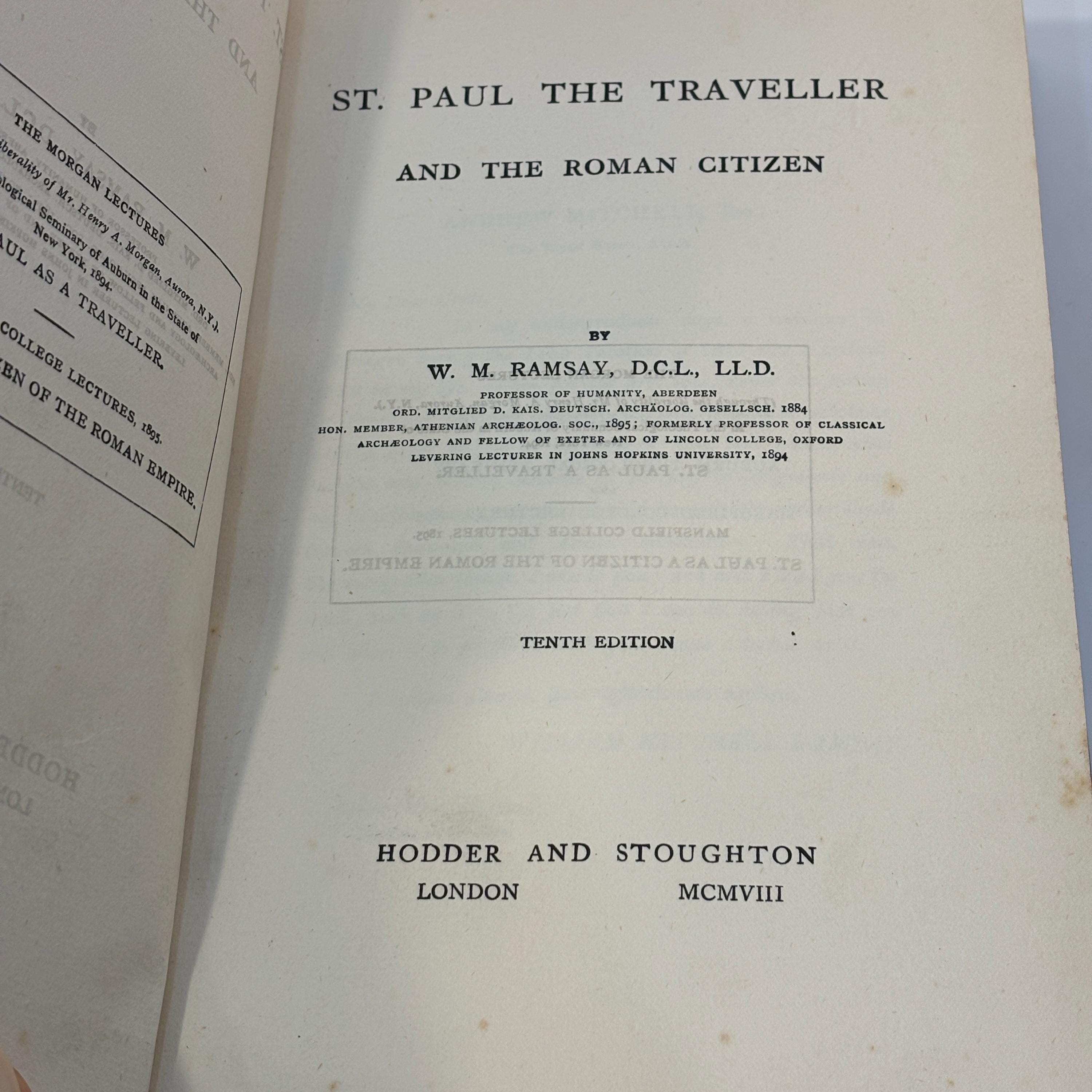 St Paul The Traveller and The Roman Citizen. Tenth Edition. Prize Binding — photograph 2.