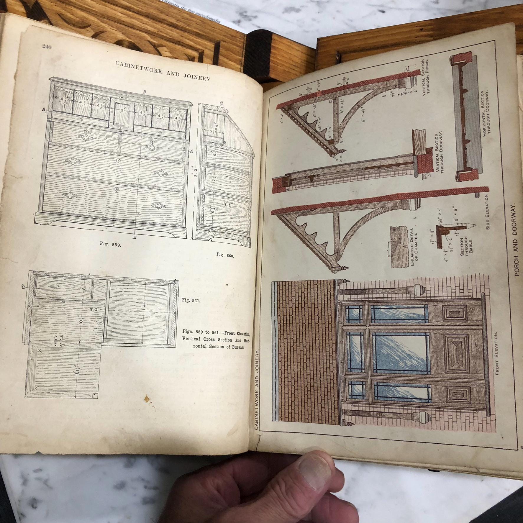 Cabinetwork and Joinery: Comprising Designs and Details of Construction With 2, 021 Working Drawings and Twelve Coloured Plates — photograph 4.