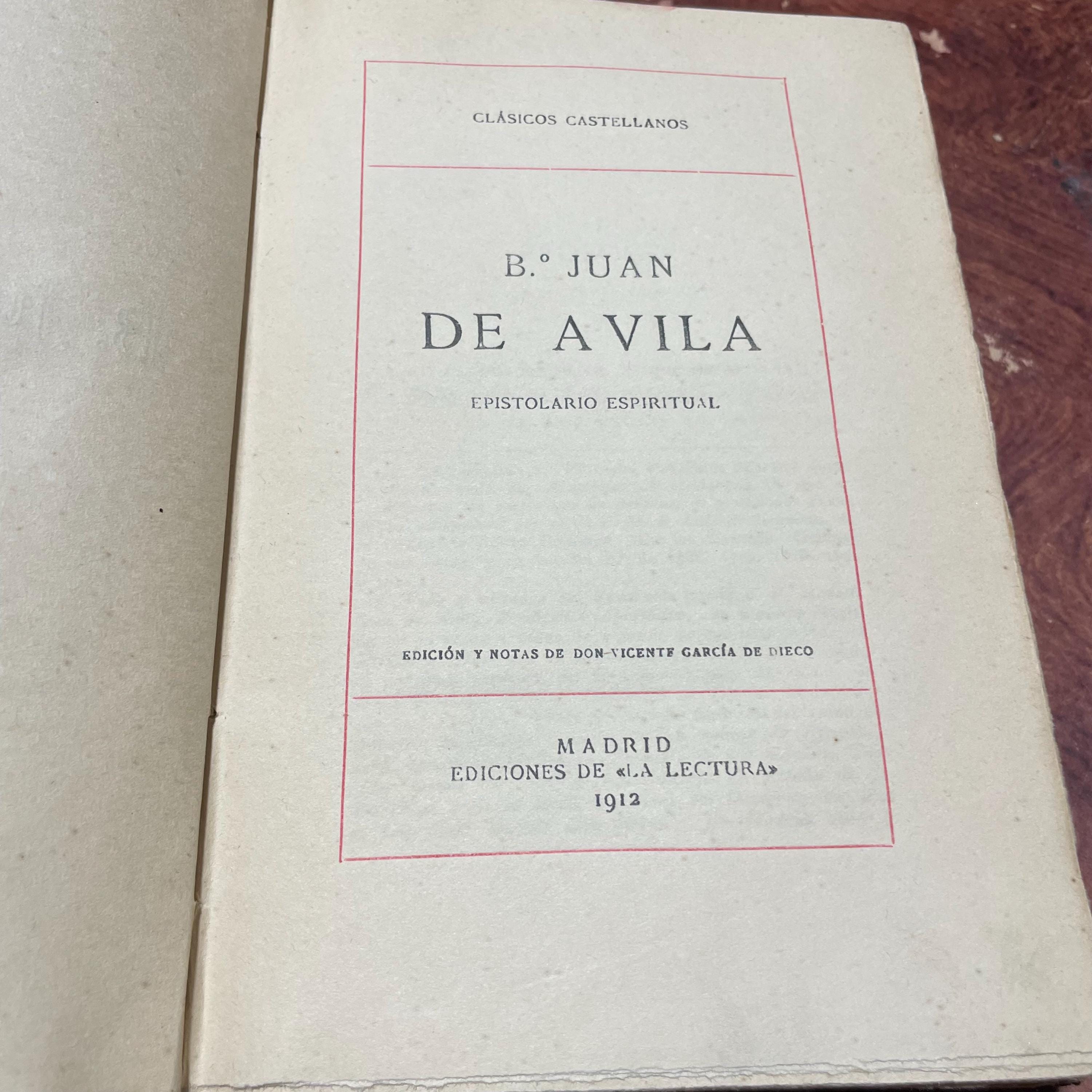 Clasicos Castellanos. B. Juan De A Vila Epistolario Espiritual. Edicion Y Notas De Don Vincente Garcia de Diego. Translated from Spanish: Spanish Classics. B. Juan De A Vila Spiritual Epistolary. Edition and Notes by Don Vincente Garcia de Diego — photograph 8.