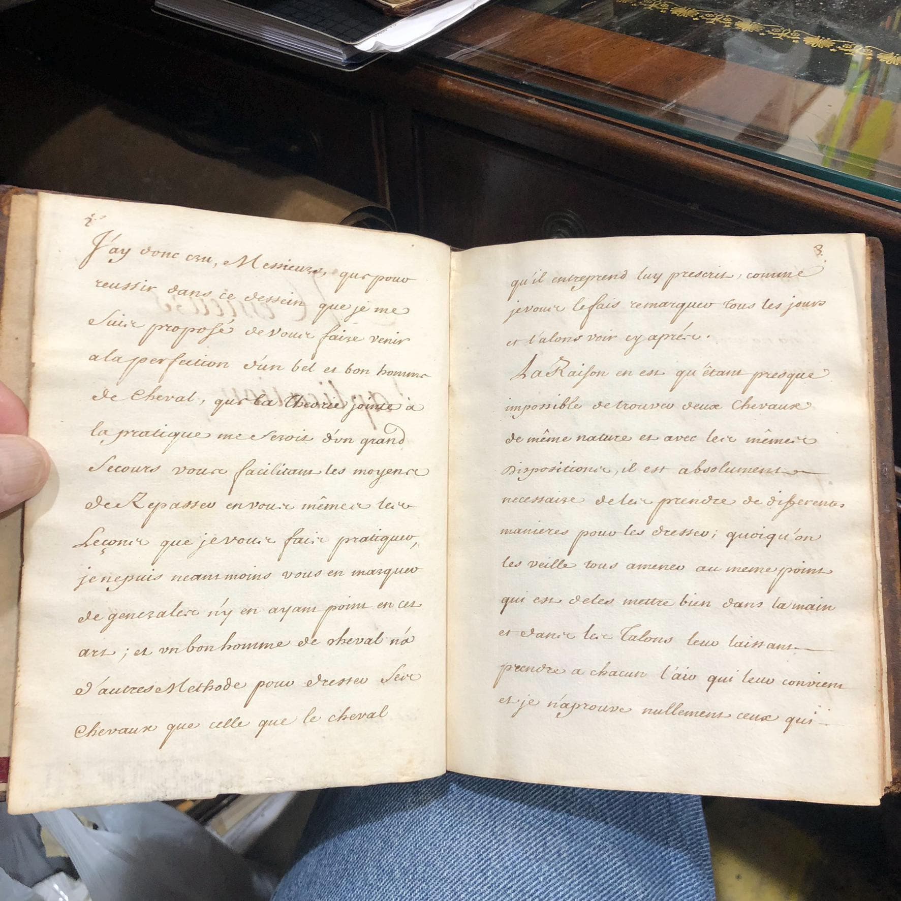 French manuscript on Equestrian Education, c.18 century, 193 pp. — photograph 4.