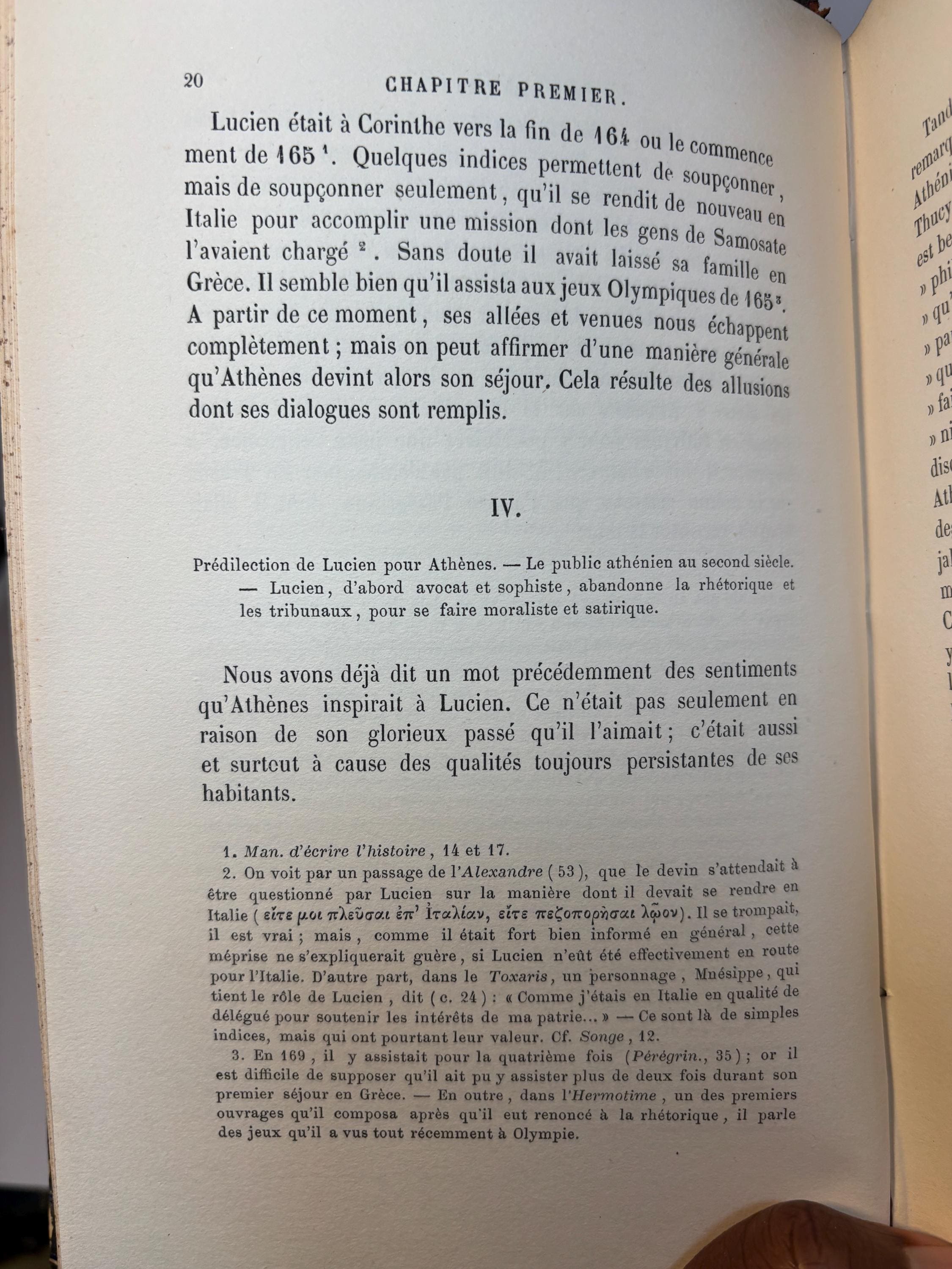 Essai sur La Vie et les Œuvres de Lucien par Maurice Croiset Professeur à la Faculté des Lettres de Montpellier. Translate: Essay on The Life and Works of Lucian by Maurice Croiset Professor at the Faculty of Letters of Montpellier — photograph 6.