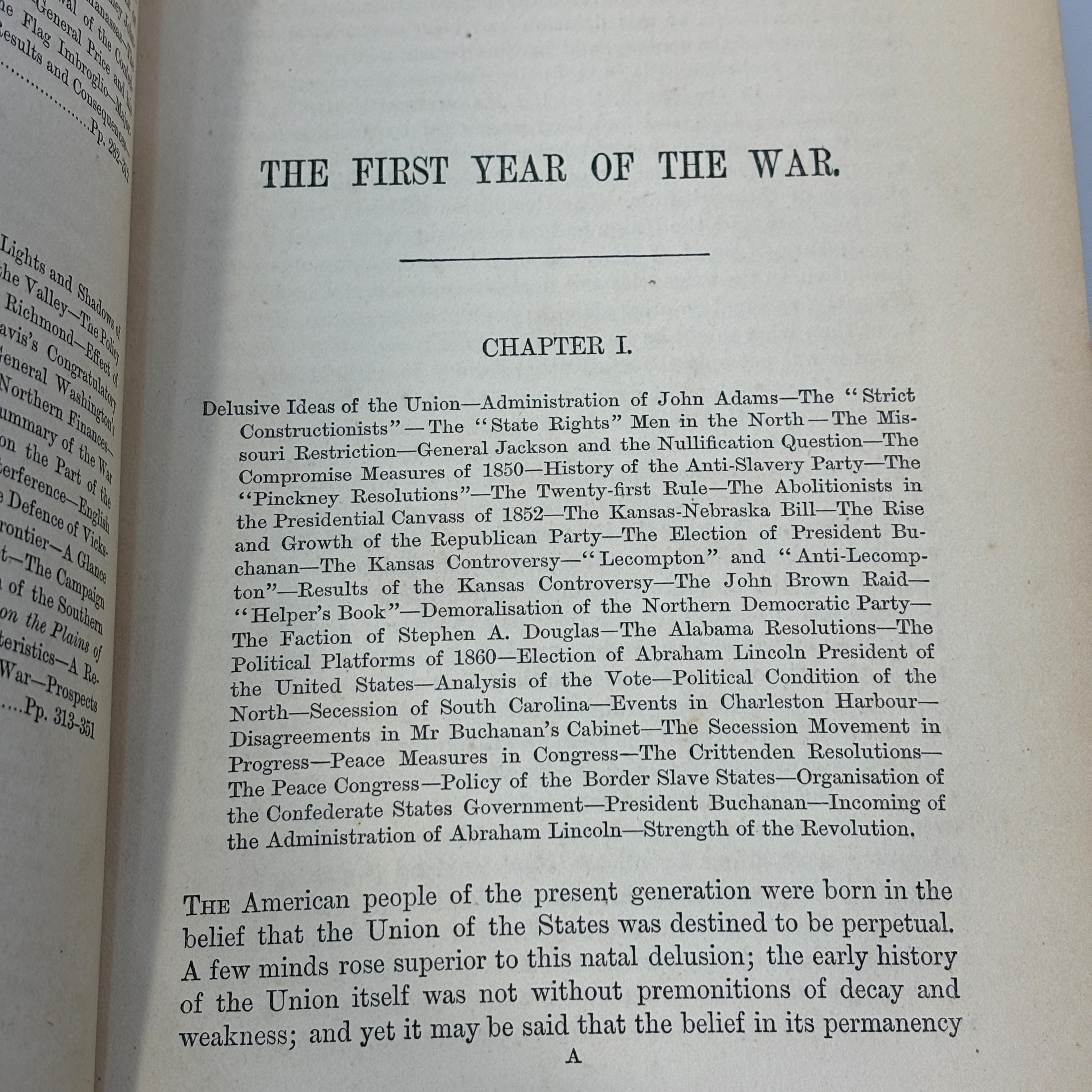 The First Year of The War in America. Reprinted From the Last Corrected and Revised Richmond Edition. (Second Edition) — photograph 4.