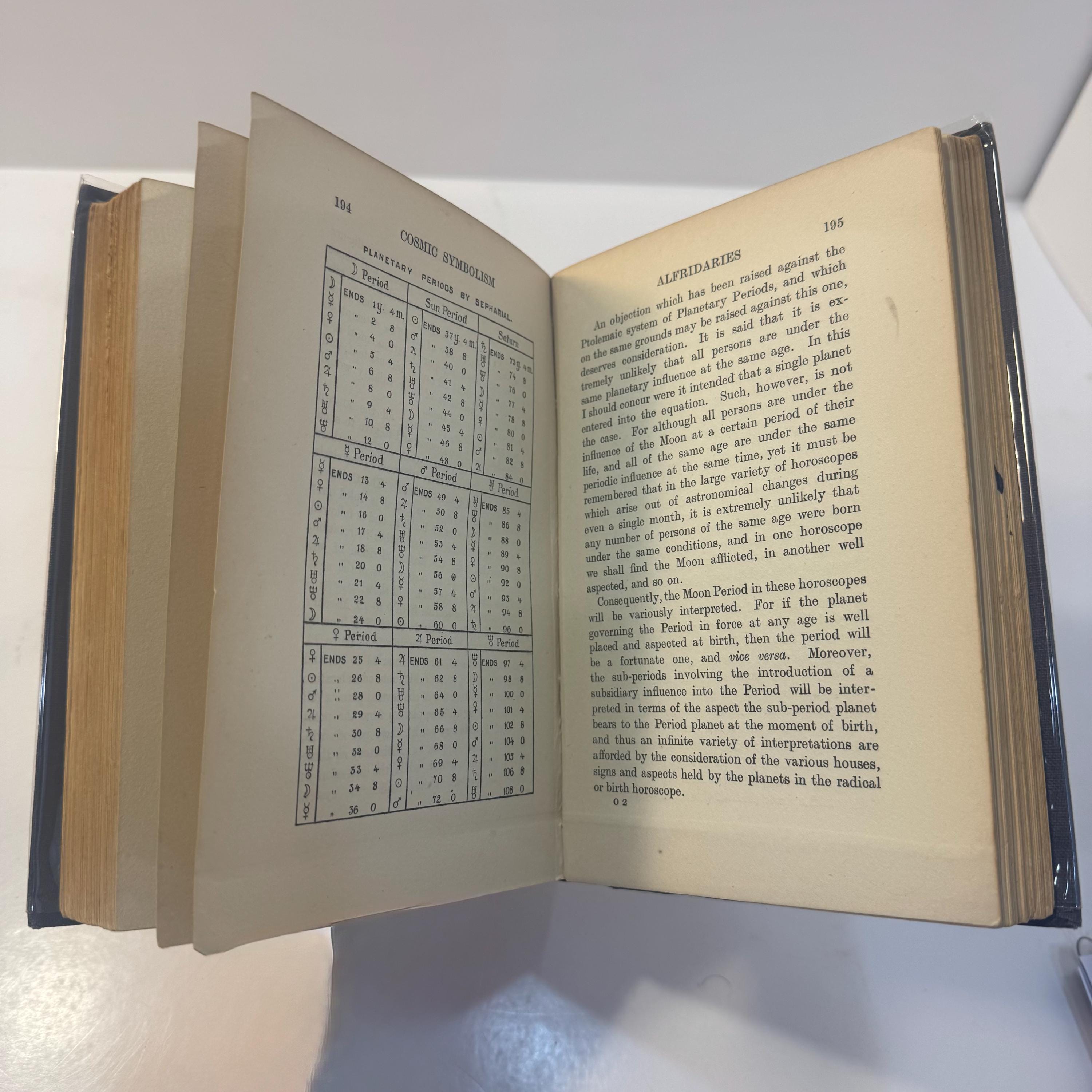 Cosmic Symbolism, Being a Discussion and Exposition of Some Recondite and Obscure Points in The Art of The Kabalists, The Mysteries of Sound, Form and Number, and The Basic Priciples of Cosmic Symbolism. First Edition. — photograph 8.